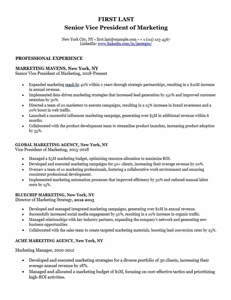 Resume Template 2 resume template preview